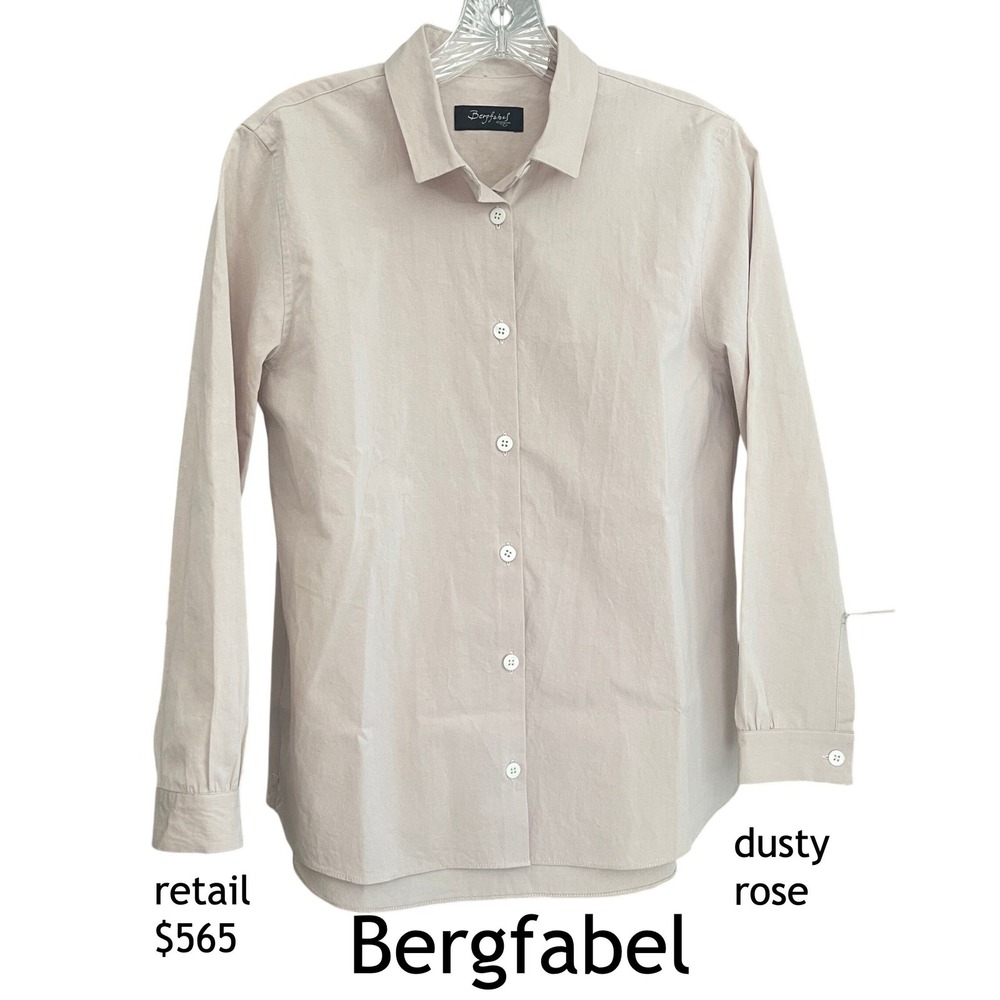 Bergfabel Tyrol Button Up Shirt Women IT 44 Medium Dusty Rose Italy Luxury $565+